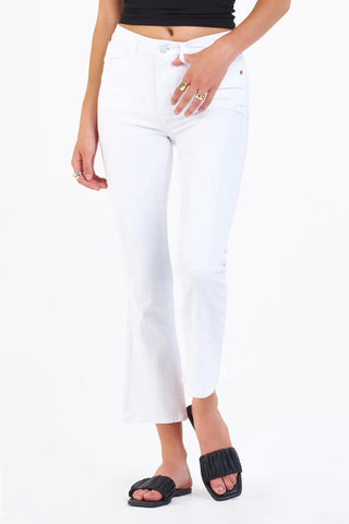 Dear John Jeanne Optic White Cropped Flare Jeans