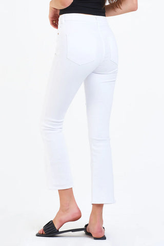 Dear John Jeanne Optic White Cropped Flare Jeans