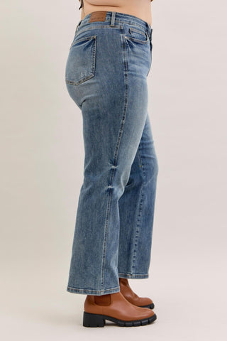 Judy Blue Plus HR Tummy Control Straight Jeans