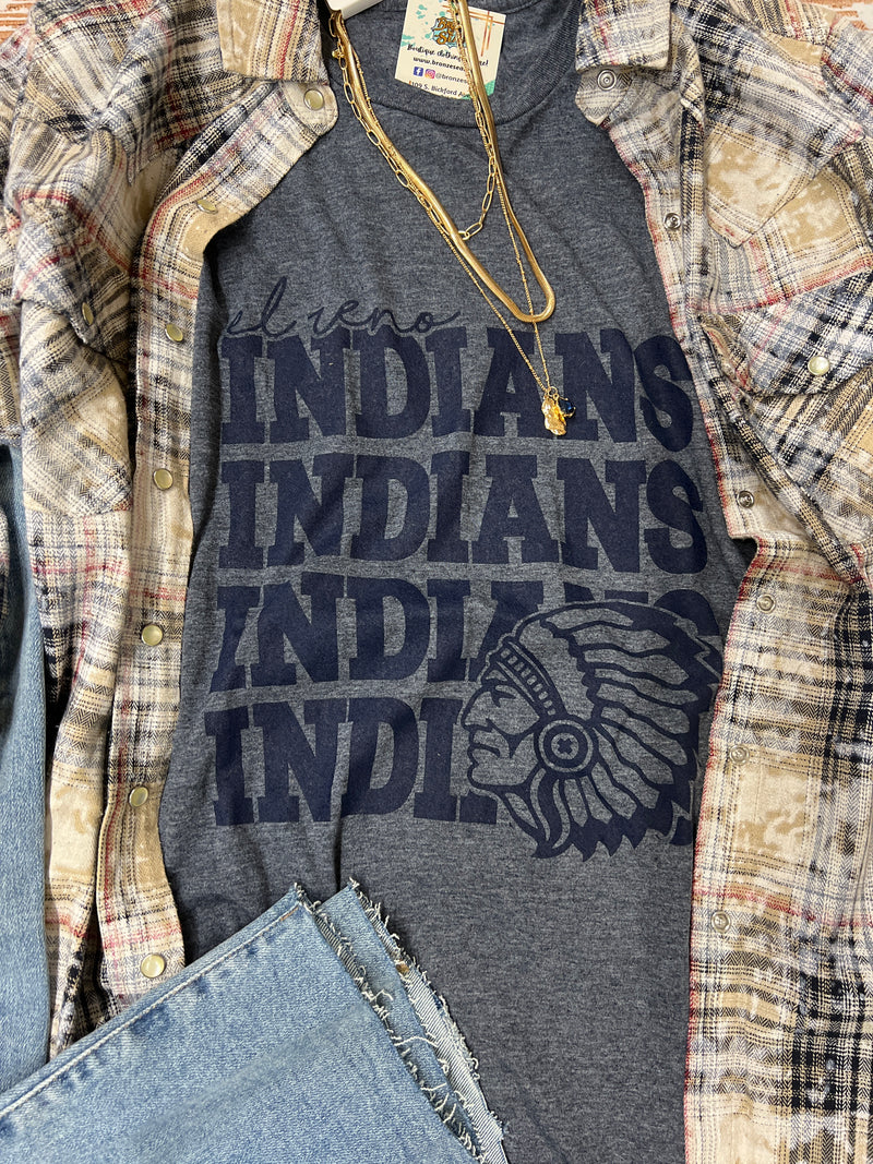 El Reno Indians Tone On Tone Tee