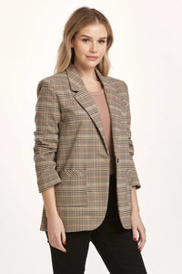 Dear John Clyde Umber Plaid Blazer