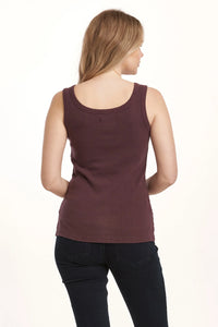 Dear John Plum Paula Scoop Neck Tank