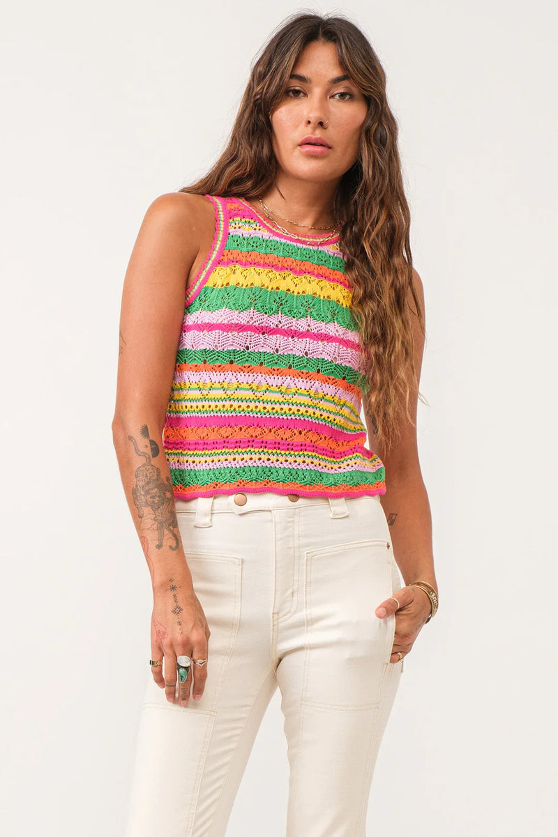 Dear John Amora Tropical Sorbet Crochet Tank