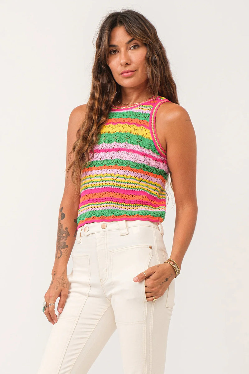 Dear John Amora Tropical Sorbet Crochet Tank