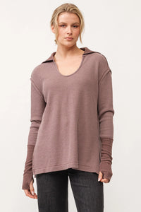 Dear John Tanya Marron Oversized Top