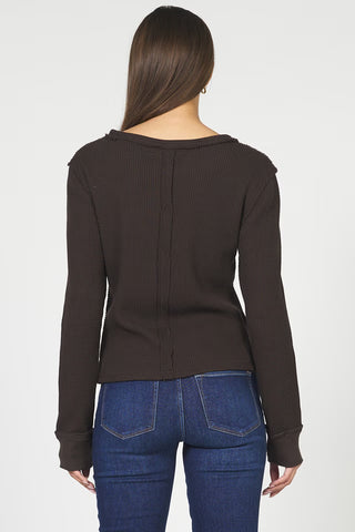 Dear John Ania Chocolate Thermal Top