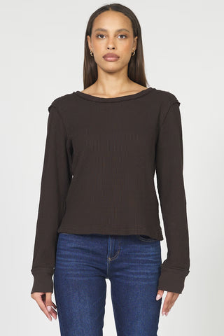 Dear John Ania Chocolate Thermal Top