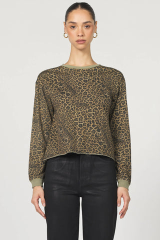 Dear John Fremont Vetiver Leopard Tee