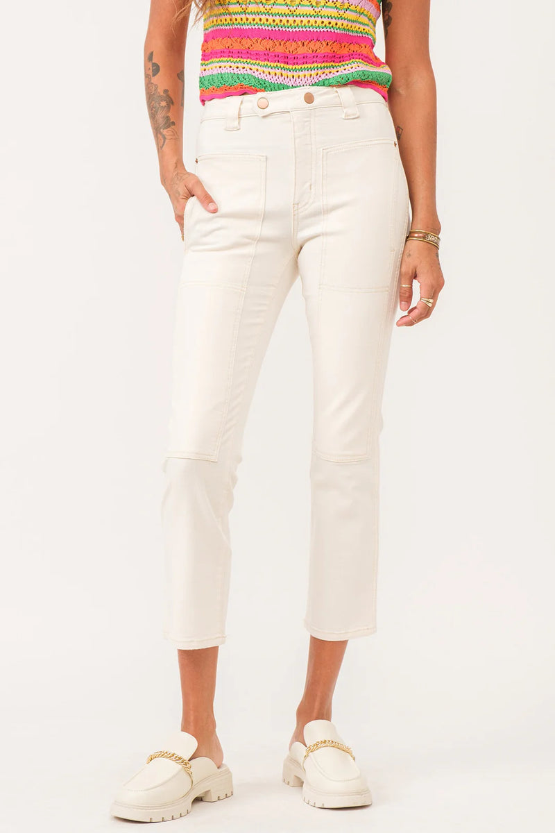 Dear John Frankie Wheat Straight Cropped Jeans