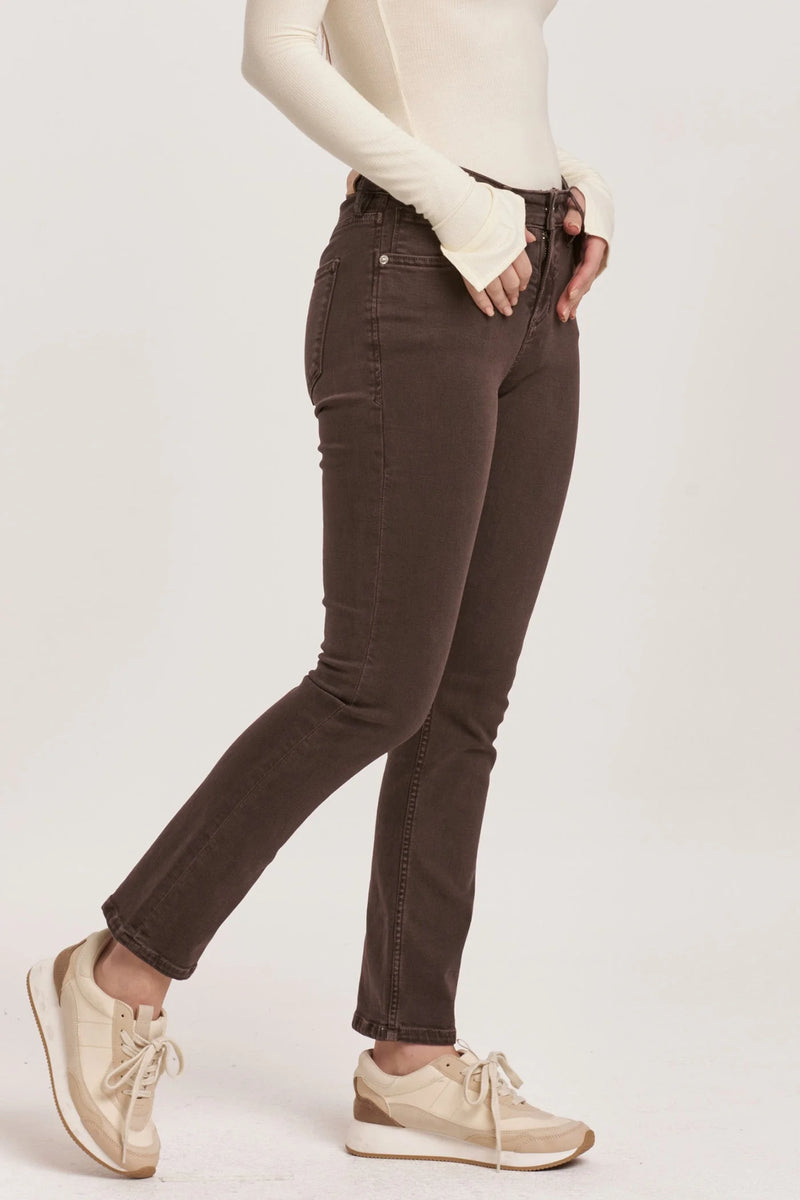 Dear John Blaire Mocha Brown Slim Straight Jeans