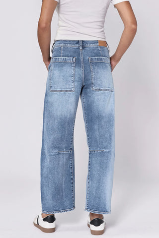 Dear John Lasso Barrel Leg Western Hue Jeans