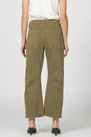 Dear John Lasso Barrel Leg Olive Branch Jeans