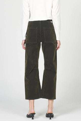 Dear John Lasso Brushed Olive Barrel Jeans