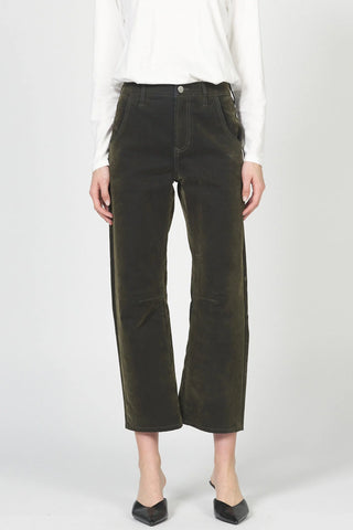 Dear John Lasso Brushed Olive Barrel Jeans