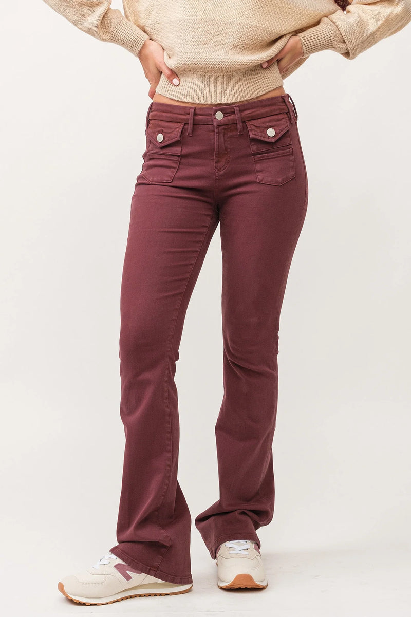 Dear John Jaxtyn Maroon Bootcut Jeans