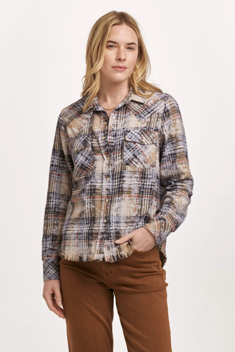 Dear John Star Blue Bleached Flannel