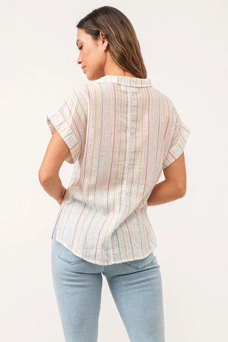 Dear John Cali Rainbow Stripe Top