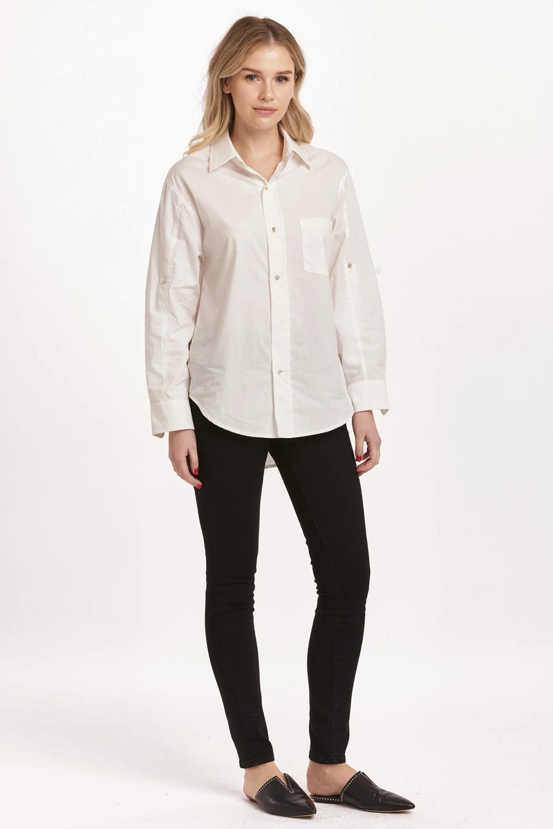 Dear John Lola Oversized White Button Down