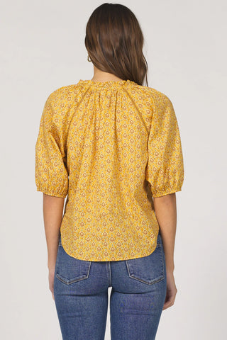 Dear John Costa Marigold Calico Top