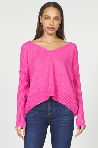 Dear John Clarette Hot Pink Sweater