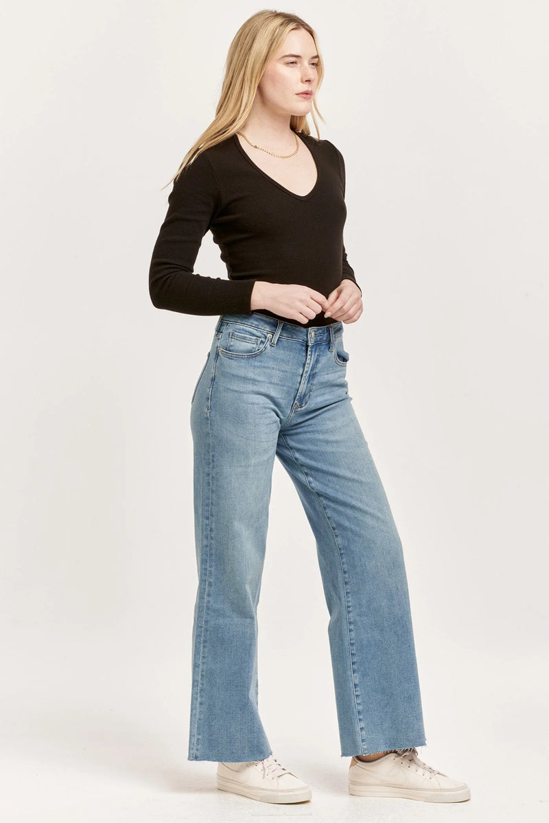 Dear John Fiona Artic Denim High Rise Wide Leg Jeans