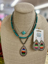 Western Serape Teardrop Earrings