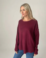 Ryan Burgundy Ribbed Sweater