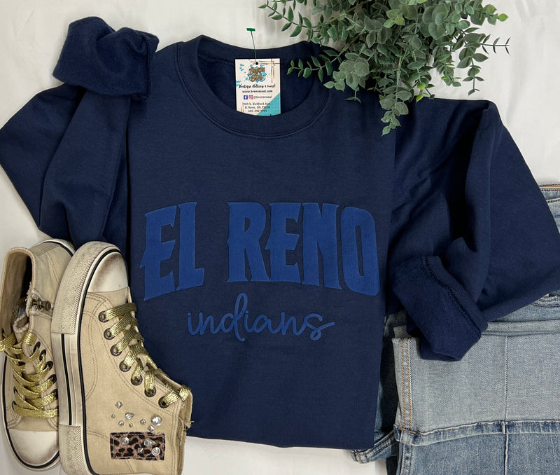 El Reno Indians Puff Ink Sweatshirt