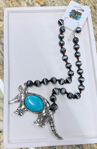 Armadillo Navajo Pearl Necklace Set