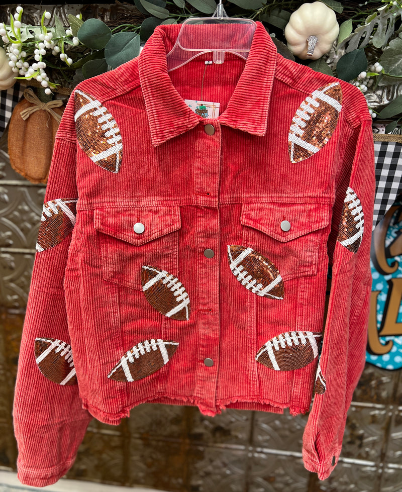 Sequin Football Corduroy Shacket