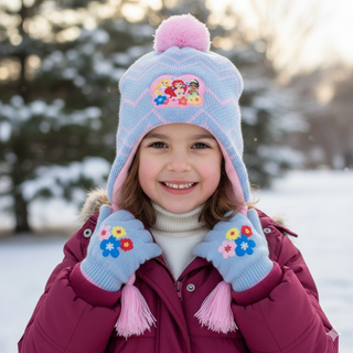 Kids Princess 2 pcs set hat glove