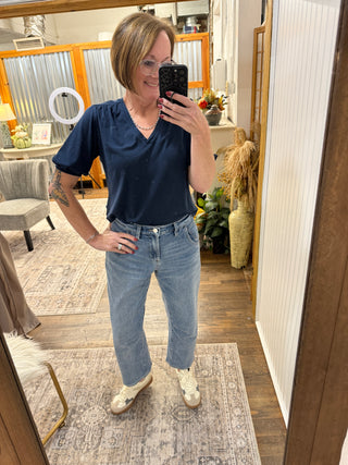 Dear John Lasso Barrel Leg Western Hue Jeans