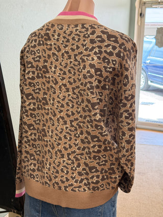 Camel Leopard Cardigan
