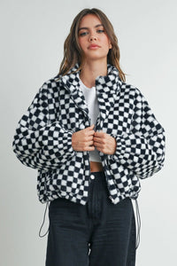 Checkered Teddy Jacket