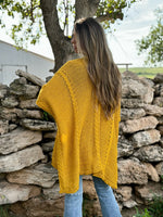 Kate Mustard Knit Kimono