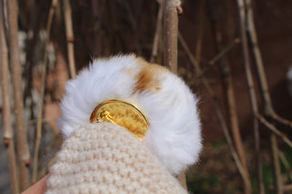 100% Cashmere Bear Hat with Pompom