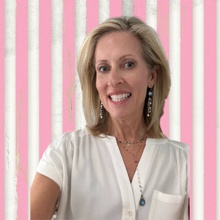 Blue Bead Fringe Earrings