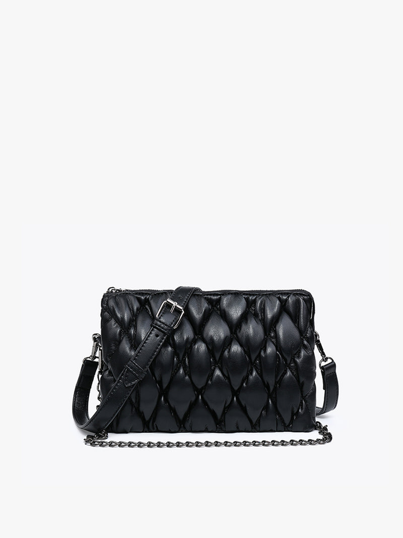 Izzy Puffer Quilted Crossbody w/ Chain