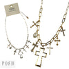 Charm Necklace w/Crosses