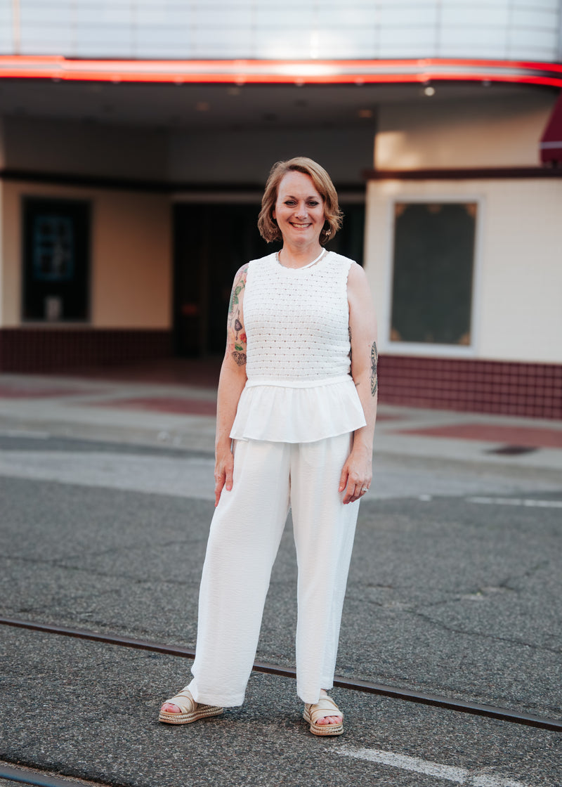 Another Love White Paris Lounge Pants