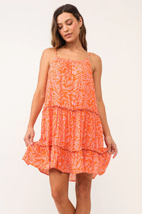 Dear John Phoebe Tropical Papaya Tank Dress