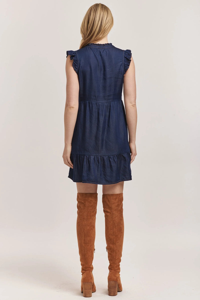 Dear John Berenice Dark Denim Tencel Dress