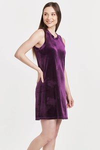 Another Love Justine Blackberry Velvet Dress