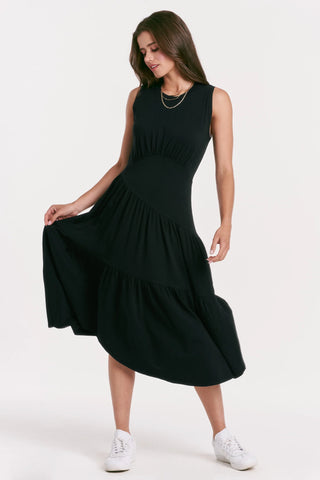 Another Love Rome Asymmetric Black Dress