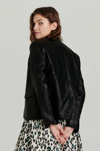 Another Love Trinity Faux Leather Blazer