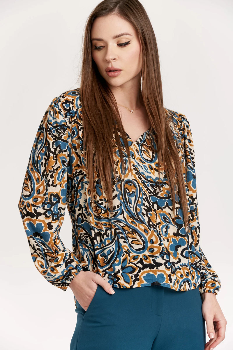 Another Love Yelena Autumnal Paisley Top