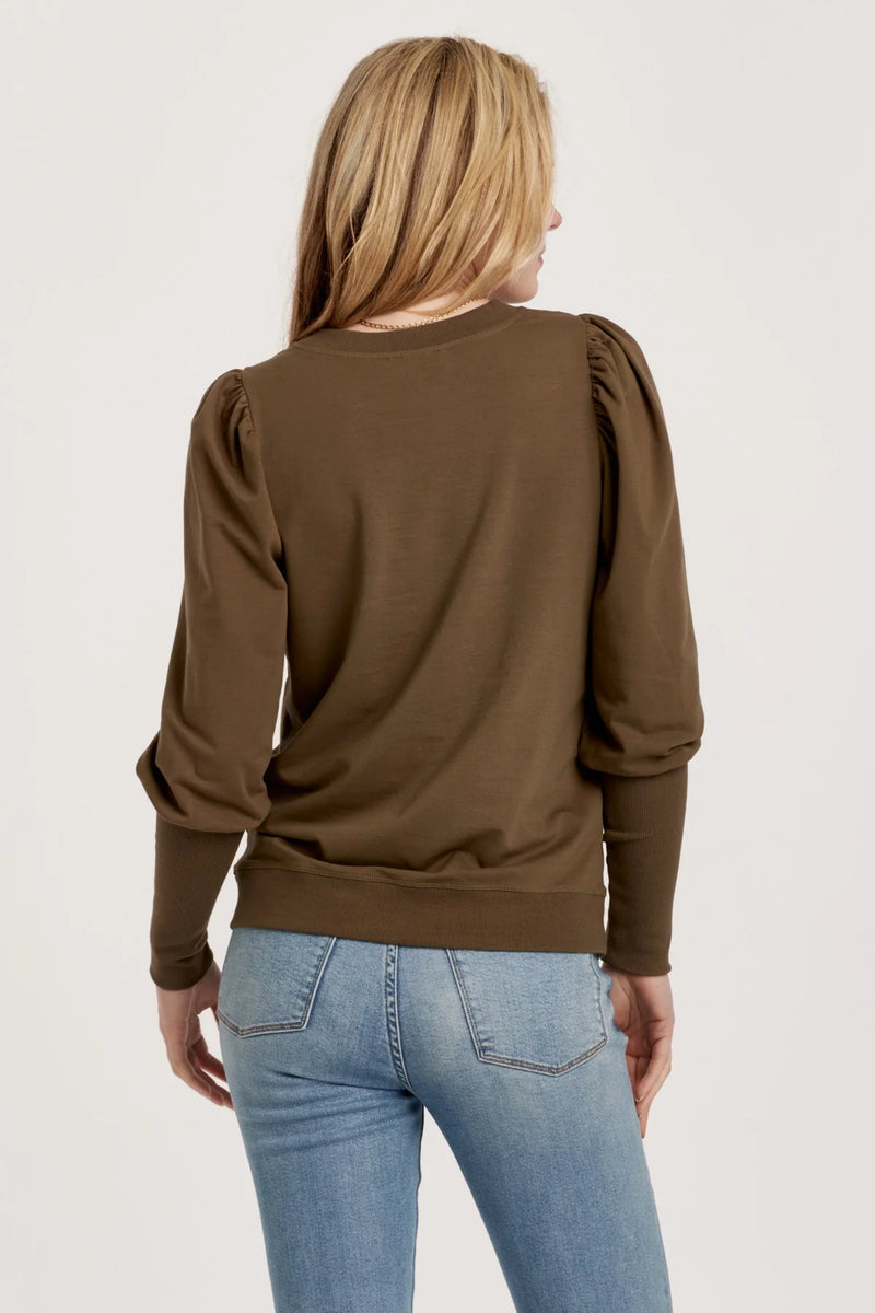 Another Love Tara Vineyard Puffy Sleeve Sweatshirt