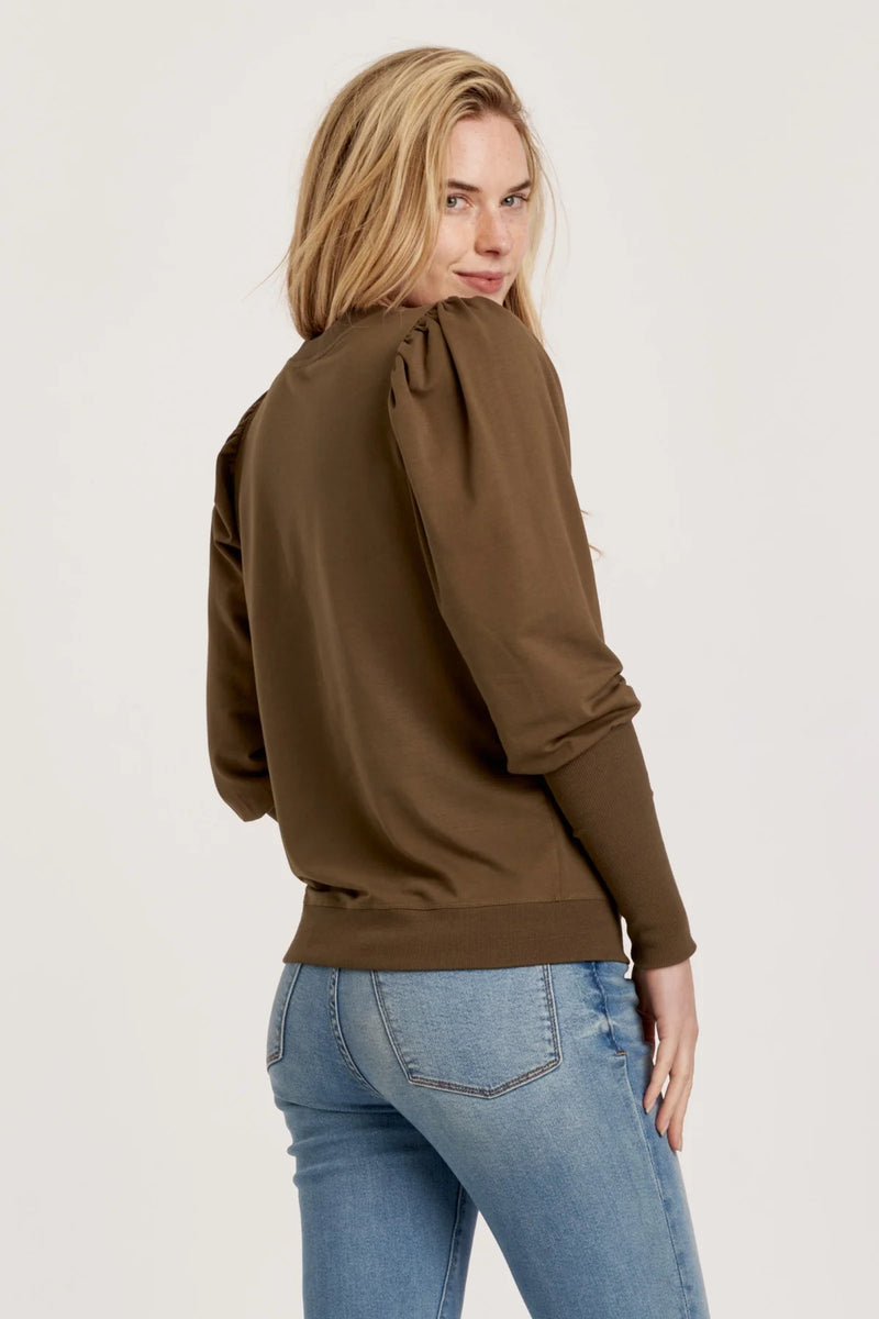 Another Love Tara Vineyard Puffy Sleeve Sweatshirt