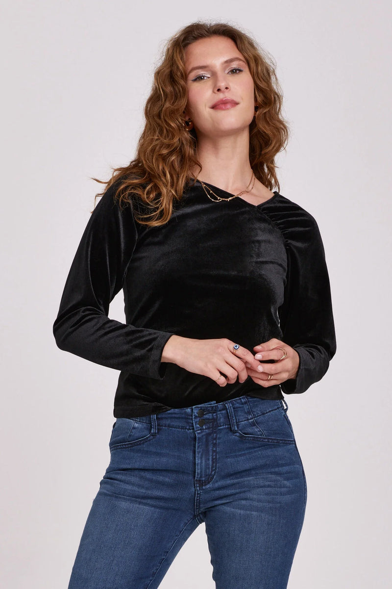 Brielle Black Velvet Top by Another Love