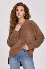 Margarita Walnut V-Neck Sweater by Another Love